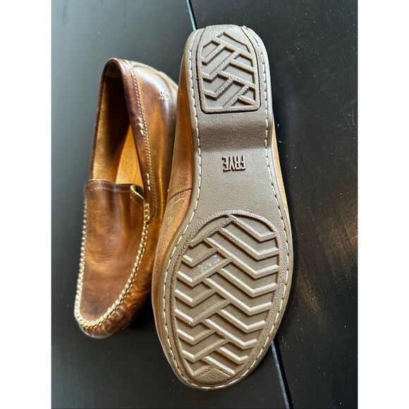 Frye Lewis Venetian Leather Loafers Tan Mens Sz 10.5 - Picture 5 of 8